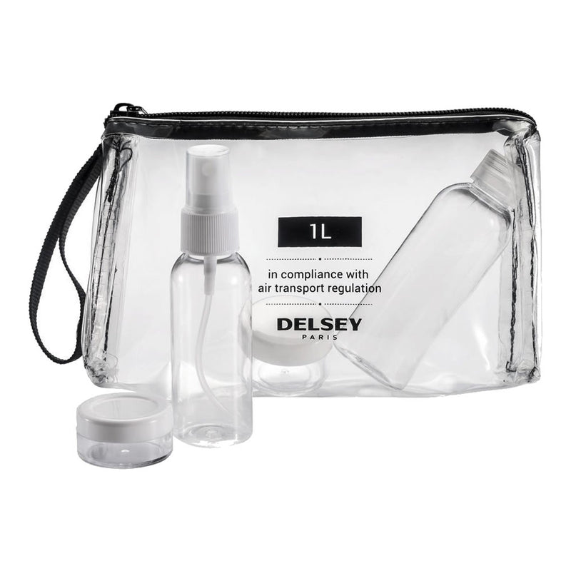 ESTUCHE CON FRASCOS PARA VIAJE