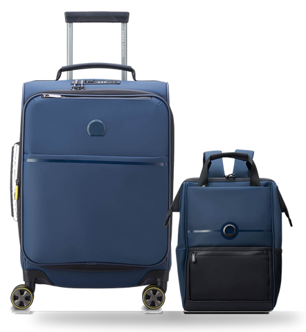 COMBO ESPECIAL VALIJA DE CABINA EXPANDIBLE 55 cm. TURENNE SOFT + MOCHILA PORTANOTEBOOK IMPERMEABLE 14" TURENNE SOFT