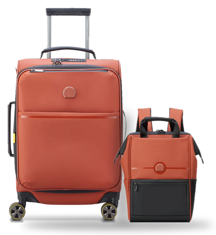 COMBO ESPECIAL VALIJA DE CABINA EXPANDIBLE 55 cm. TURENNE SOFT + MOCHILA PORTANOTEBOOK IMPERMEABLE 14" TURENNE SOFT