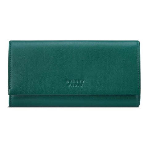 BILLETERA DE DAMA DE CUERO 19 cm. CIERRE SOBRE LE CUIR