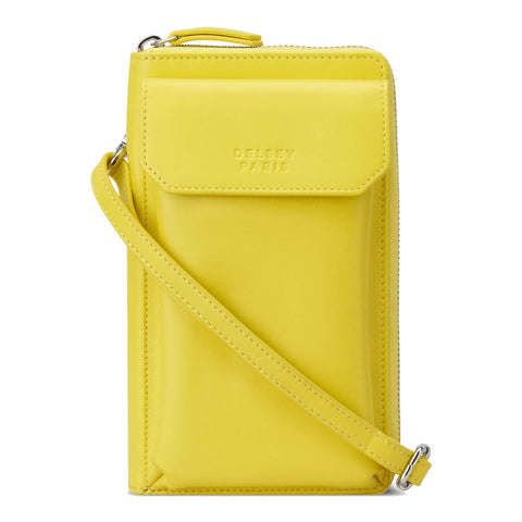 MINI BOLSO CRUZADO DE CUERO CON CIERRE HORIZONTAL 19 cm. LE CUIR
