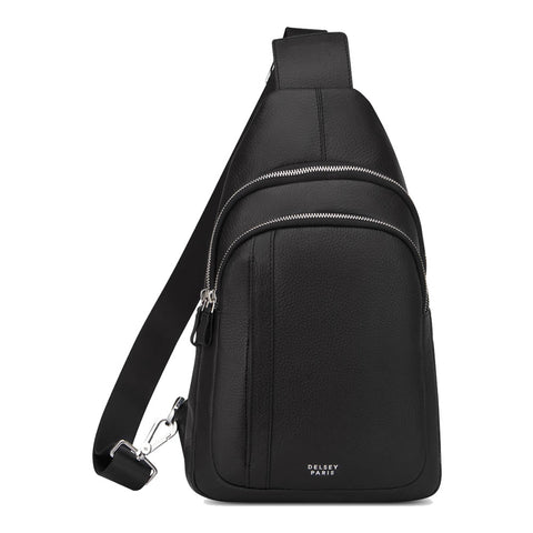 MOCHILA-BANDOLERA DE CUERO CRUZADA 28 cm. LE CUIR